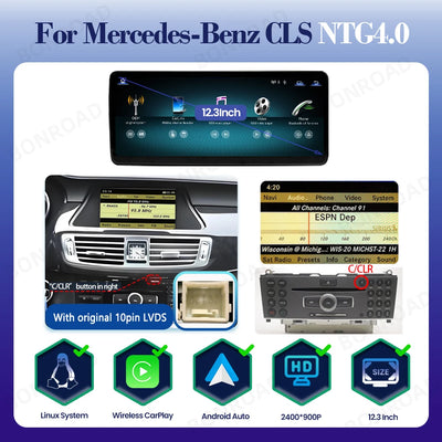 Autoradio Mercedes CLS W218 C218 X218 - vue de profil 2 - Becquet Voiture