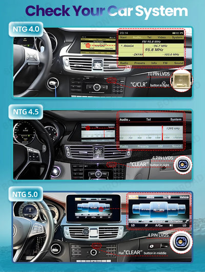 Autoradio Mercedes CLS W218 C218 X218 - vue de trois-quarts - Becquet Voiture