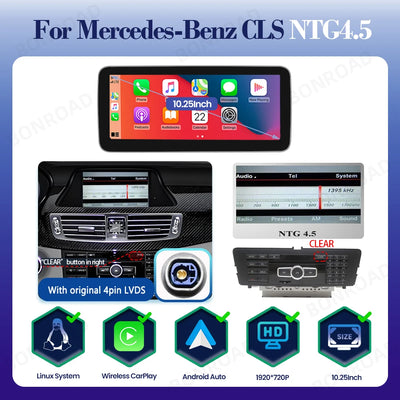 Autoradio Mercedes CLS W218 C218 X218 - vue rapprochée - Becquet Voiture