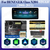 Autoradio Mercedes GLK X204 2008-2015 CarPlay Android Auto - détail du montage - Becquet Voiture