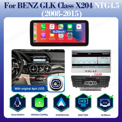 Autoradio Mercedes GLK X204 2008-2015 CarPlay Android Auto - en situation - Becquet Voiture