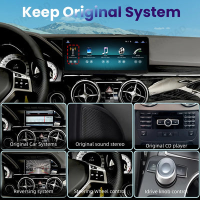 Autoradio Mercedes GLK X204 2008-2015 CarPlay Android Auto - packshot studio - Becquet Voiture