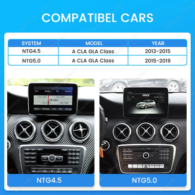 Autoradio Multimédia CarPlay Mercedes Classe A GLA CLA - installé sur véhicule - Becquet Voiture
