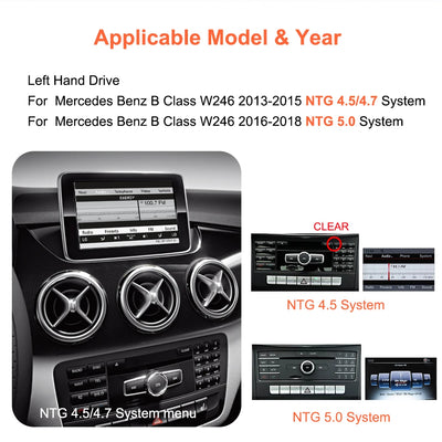 Autoradio Tactile 10,25 Pouces CarPlay Mercedes Classe B - vue de profil - Becquet Voiture