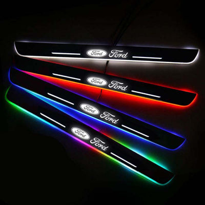 Seuils de Porte Ford à LED changeant 7 couleurs, aimantés