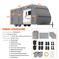 Bâche de Protection Camping-Car 4 Couches Imperméable - détail du montage - Becquet Voiture