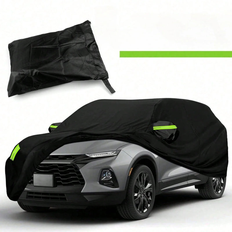 Bâche de Protection SUV Toutes Saisons Réfléchissante - détail du montage - Becquet Voiture