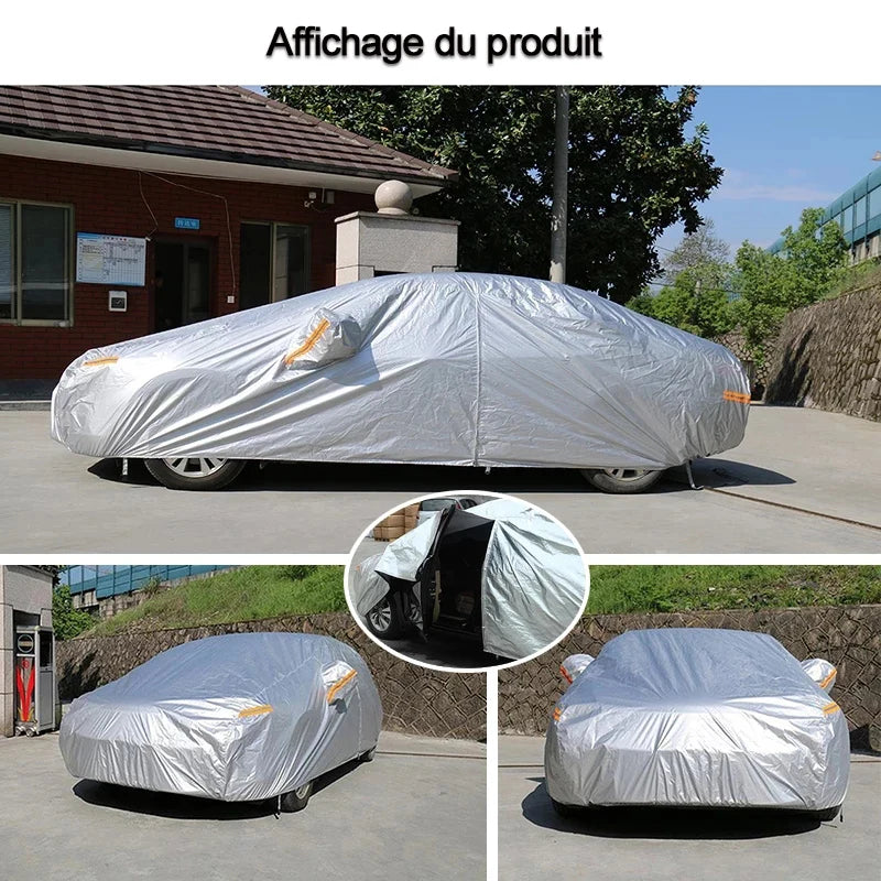 Bâche de Protection Voiture Imperméable Universelle - vue de trois-quarts - Becquet Voiture