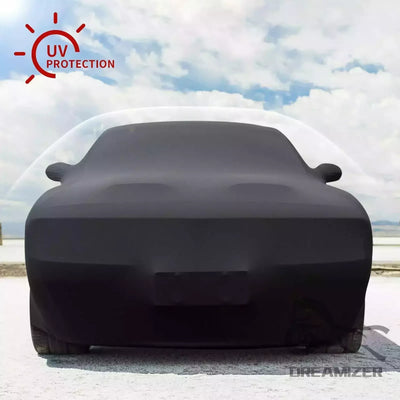 Bâche de Protection Voiture Universelle Porsche - installé sur véhicule - Becquet Voiture