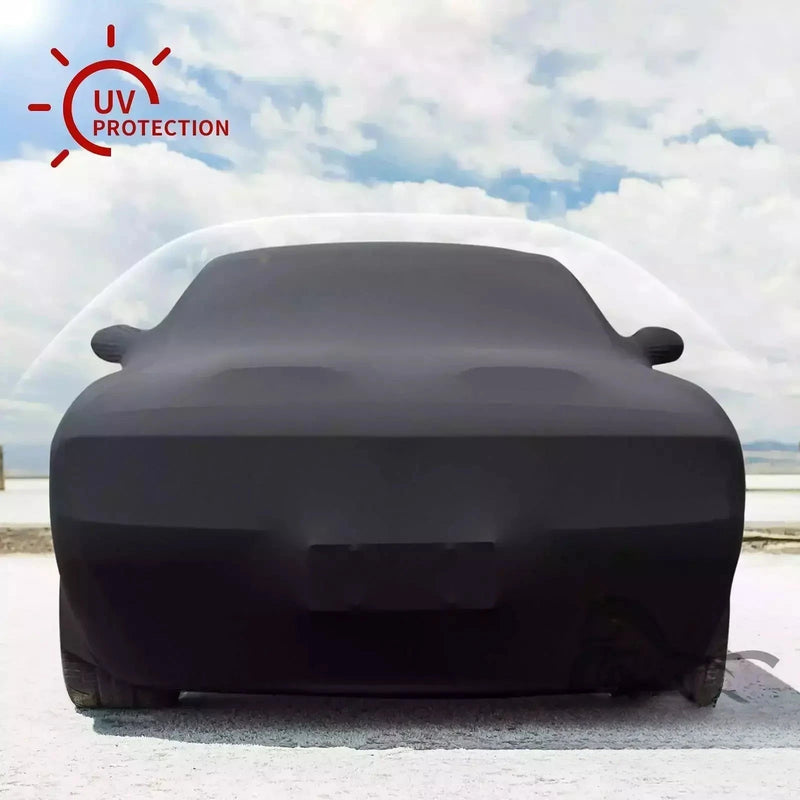 Bâche de Protection Voiture Universelle Porsche - installé sur véhicule - Becquet Voiture