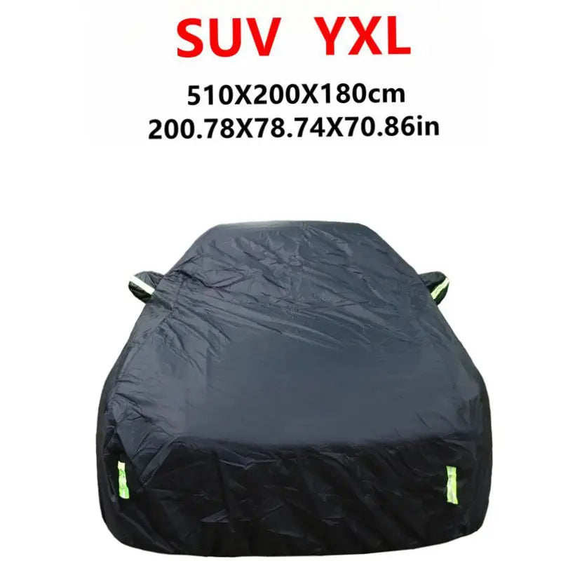 Bâche de Protection Voiture Universelle SUV Berline Noire Anti-UV - vue arrière 2 - Becquet Voiture