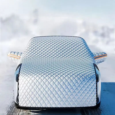 Bâche Pare-Brise Anti-Neige Voiture Hiver Universelle - vue de profil - Becquet Voiture