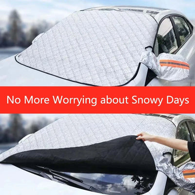 Bâche Pare-Brise Magnétique Anti-Givre Voiture Hiver - vue de profil - Becquet Voiture