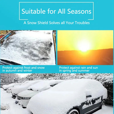 Bâche Pare-Brise Magnétique Anti-Givre Voiture Hiver - vue de trois-quarts - Becquet Voiture