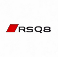 Badge coffre Audi RSQ8 Black Edition logo noir - vue arrière - Becquet Voiture