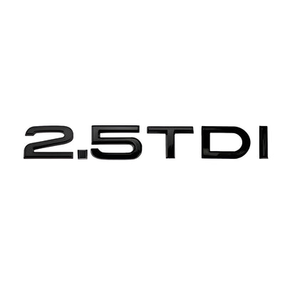 Badge coffre Audi TDI 2.0 noir - installé sur véhicule - Becquet Voiture