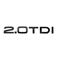 Badge coffre Audi TDI 2.0 noir - vue arrière - Becquet Voiture