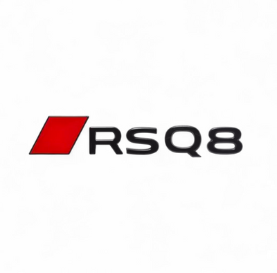 Badge Coffre Noir Audi RSQ8 Black Edition Emblem Arrière Sport - vue arrière - Becquet Voiture