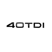 Badge Coffre Noir Motorisation Audi 30 35 40 45 50 - vue arrière - Becquet Voiture