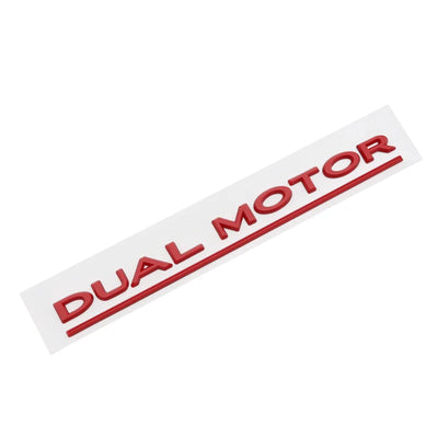 Badge DUAL MOTOR Tesla Model 3 Y - packshot studio - Becquet Voiture