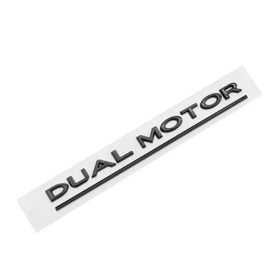Badge DUAL MOTOR Tesla Model 3 Y - vue arrière - Becquet Voiture