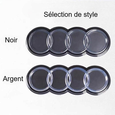 Badge LED Audi Q7 2007-2015 Emblème Lumineux Étanche - vue de trois-quarts - Becquet Voiture
