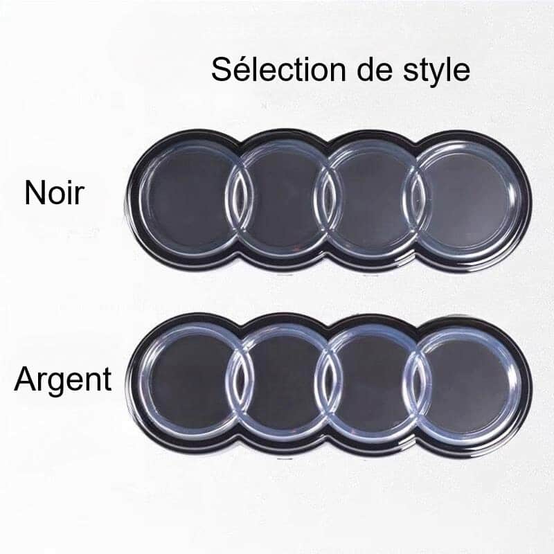 Badge LED Audi Q7 2007-2015 Emblème Lumineux Étanche - vue de trois-quarts - Becquet Voiture