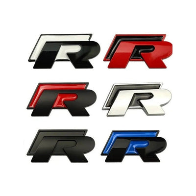 Badge Logo R VW Golf Avant Arrière - vue arrière - Becquet Voiture