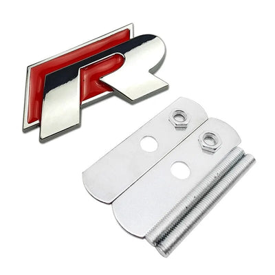Badge Logo R VW Golf Avant Arrière - vue de dessus 2 - Becquet Voiture
