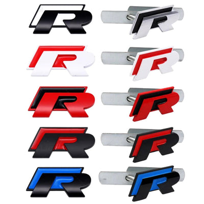 Badge Logo R VW Golf Avant Arrière - vue de face - Becquet Voiture