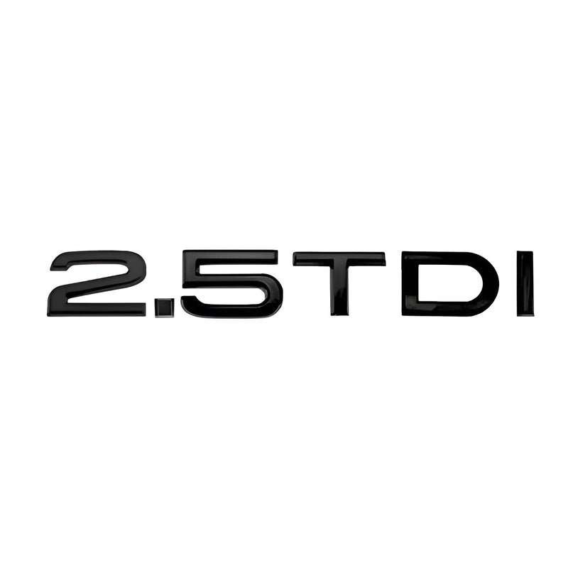 Badges coffre Audi TDI noir brillant - installé sur véhicule - Becquet Voiture