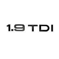 Badges coffre Audi TDI noir brillant - vue de face - Becquet Voiture