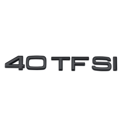 Badges coffre Audi TFSI noir - vue arrière - Becquet Voiture