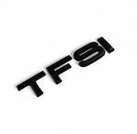 Badges coffre Audi TFSI noir - vue de dessus - Becquet Voiture