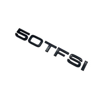 Badges coffre Audi TFSI noir - vue rapprochée - Becquet Voiture