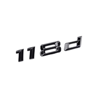 Badges coffre BMW Série 1 noir brillant - vue de dessus 2 - Becquet Voiture