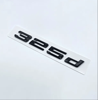 Badges coffre BMW Série 3 noir brillant - vue de dessus 2 - Becquet Voiture