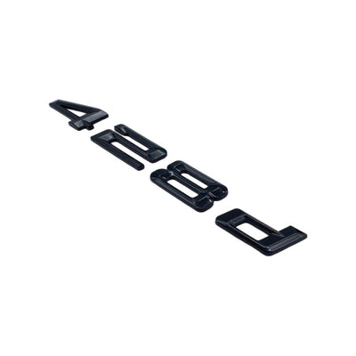 Badges coffre BMW Série 4 noir brillant - installé sur véhicule - Becquet Voiture