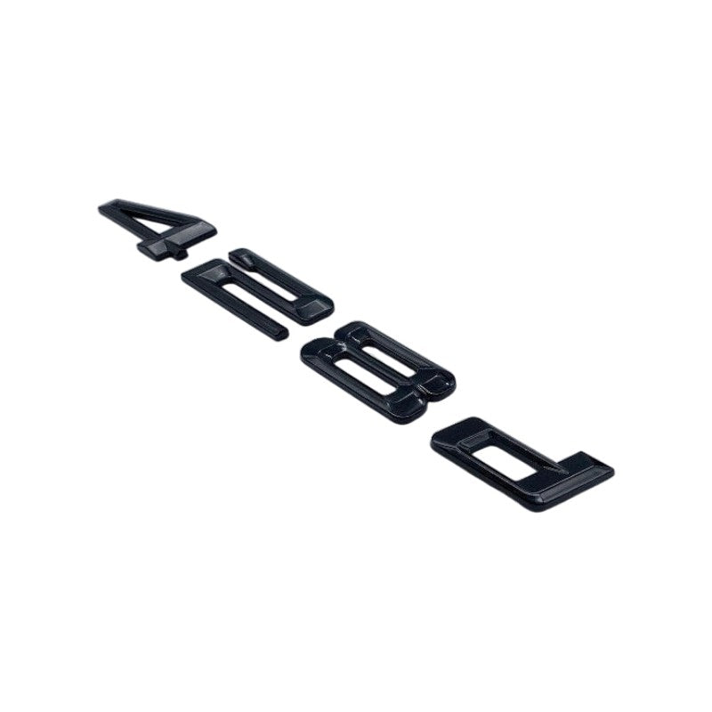 Badges coffre BMW Série 4 noir brillant - installé sur véhicule - Becquet Voiture