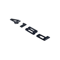 Badges coffre BMW Série 4 noir brillant - packshot studio - Becquet Voiture