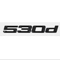Badges coffre BMW Série 5 noir brillant - installé sur véhicule - Becquet Voiture