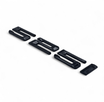 Badges coffre BMW Série 5 noir brillant - vue de dessus 2 - Becquet Voiture