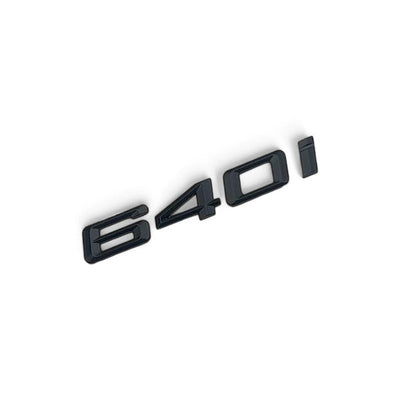 Badges coffre BMW Série 6 noir brillant - en situation - Becquet Voiture
