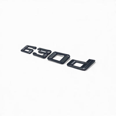 Badges coffre BMW Série 6 noir brillant - installé sur véhicule 2 - Becquet Voiture