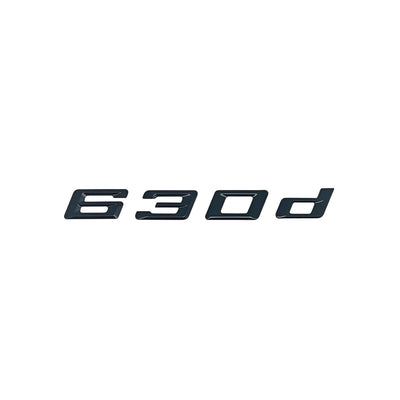 Badges coffre BMW Série 6 noir brillant - installé sur véhicule - Becquet Voiture