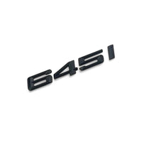 Badges coffre BMW Série 6 noir brillant - vue de profil 2 - Becquet Voiture