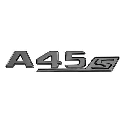 Badges coffre Mercedes A45 A35 AMG noir - vue de face 2 - Becquet Voiture