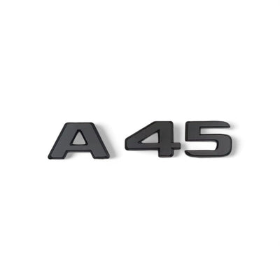 Badges coffre noirs Mercedes A45s A35s AMG W177 kit emblèmes - vue arrière - Becquet Voiture