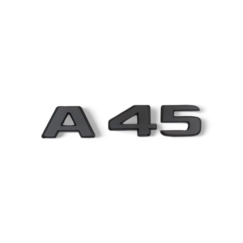 Badges coffre noirs Mercedes A45s A35s AMG W177 kit emblèmes - vue arrière - Becquet Voiture