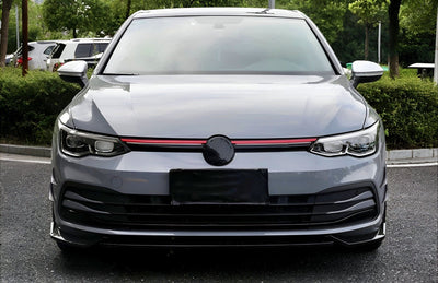 Baguette calandre rouge GTI VW Golf 8 - vue de profil - Becquet Voiture